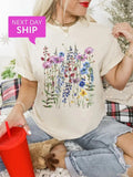 Comfort Tee Flower Bouquet Shirt Boho Style Floral T