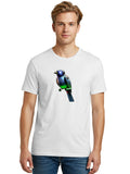 Robot-Bird Mens Graphic Tee, 100% Cotton, Casual Summer Wear