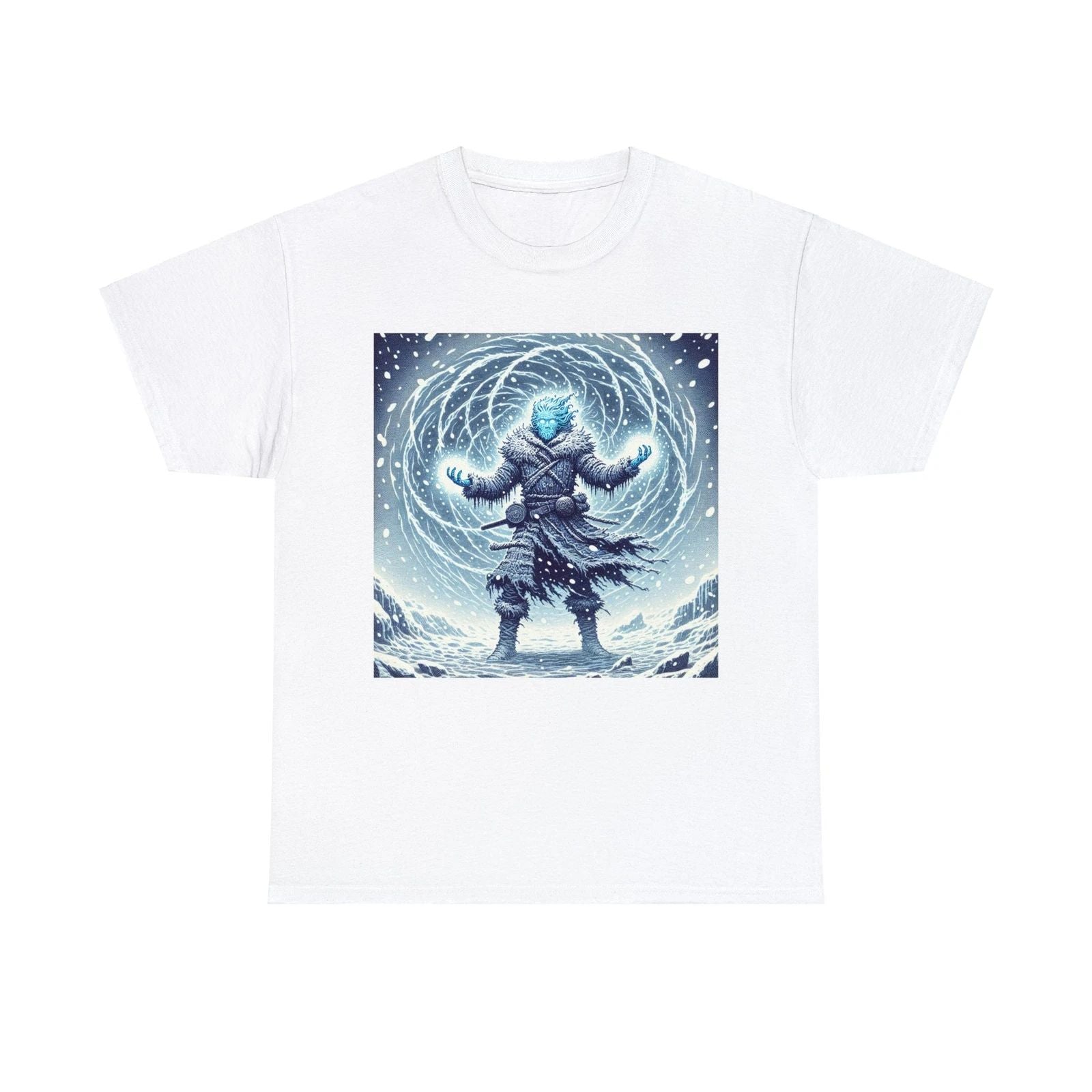 Unisex Adult T Shirt Frost Weaver Spellcaster Winter Fantasy Scary Snow Monster