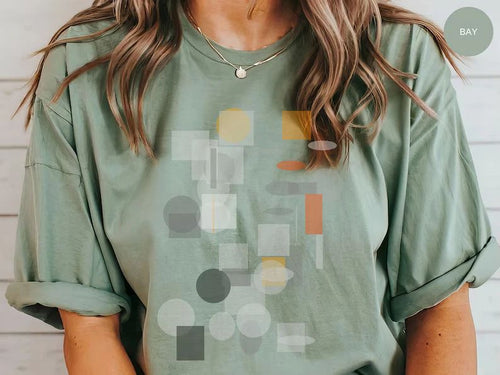 Abstract Geometric Boho Vintage Comfort Tee Soft Relaxed