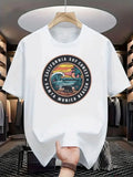 Men'S California Surf Coast Graphic T-Shirt - White Casual Summer Tee with Vib