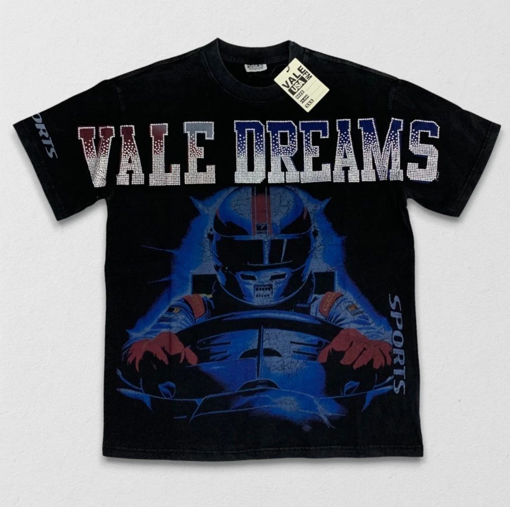 Vale Forever Speed Bling Tee 'Black' Streetwear Fit Men's Rhinestones T-shirts