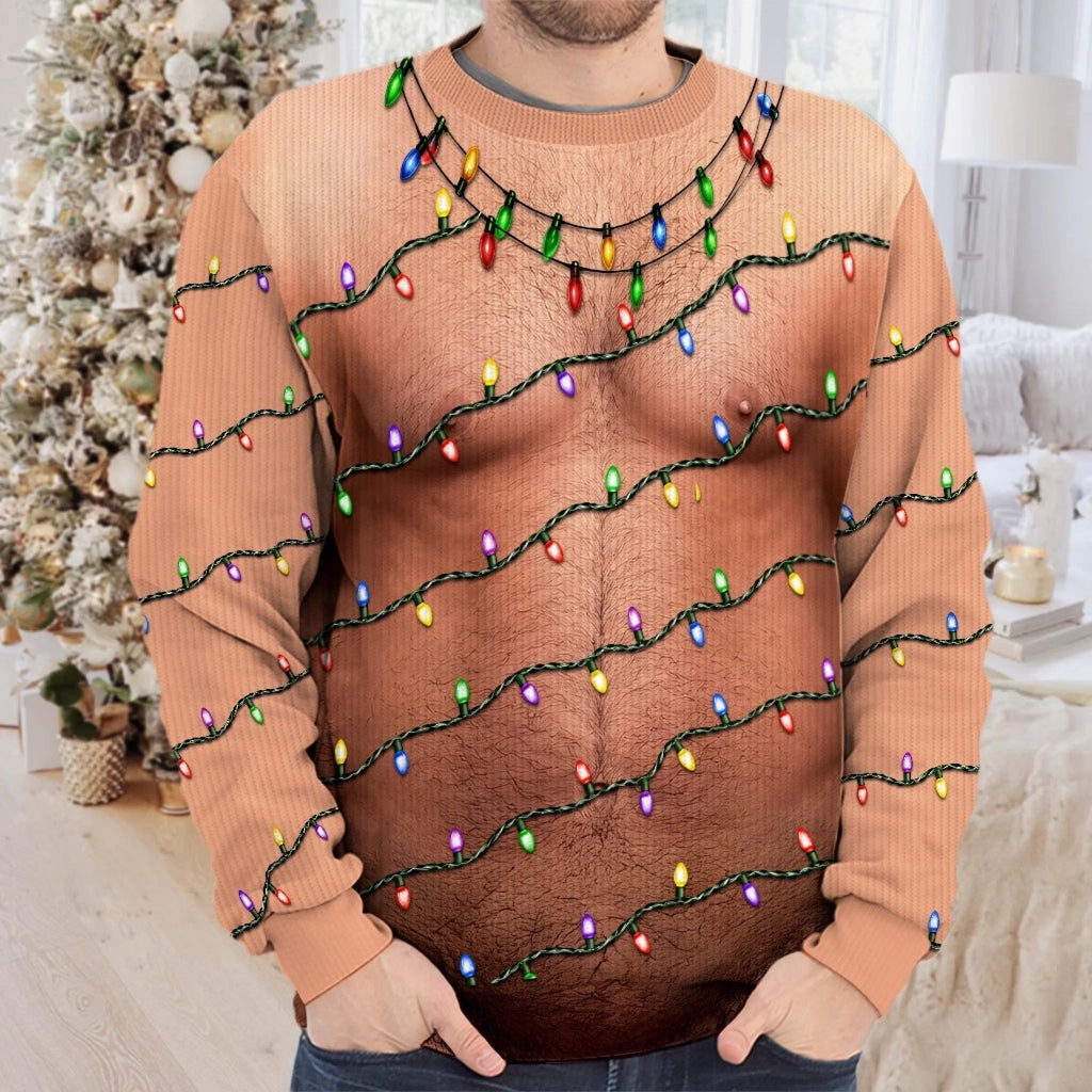 Custom Funny Ugly Sweatshirt - Personalized Christmas Birthday Gifts For Men - Bringing Pure Heat To Parties