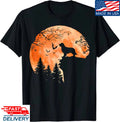 Golden Retriever and Moon Silhouette Dog Lover Halloween T-Shirt, Halloween Tees