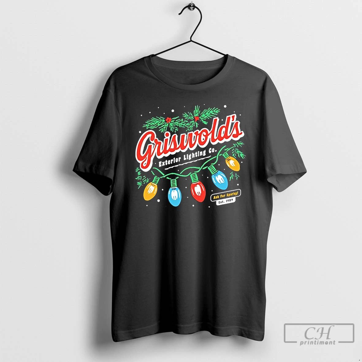 Classic Griswolds Exterior Lighting Co Ask For Sparky 1989 Christmas T Shirts