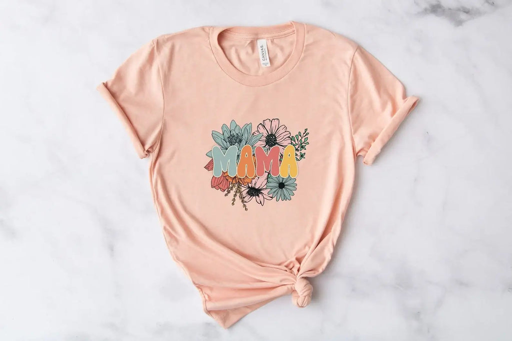 Retro Floral Mama T-Shirt