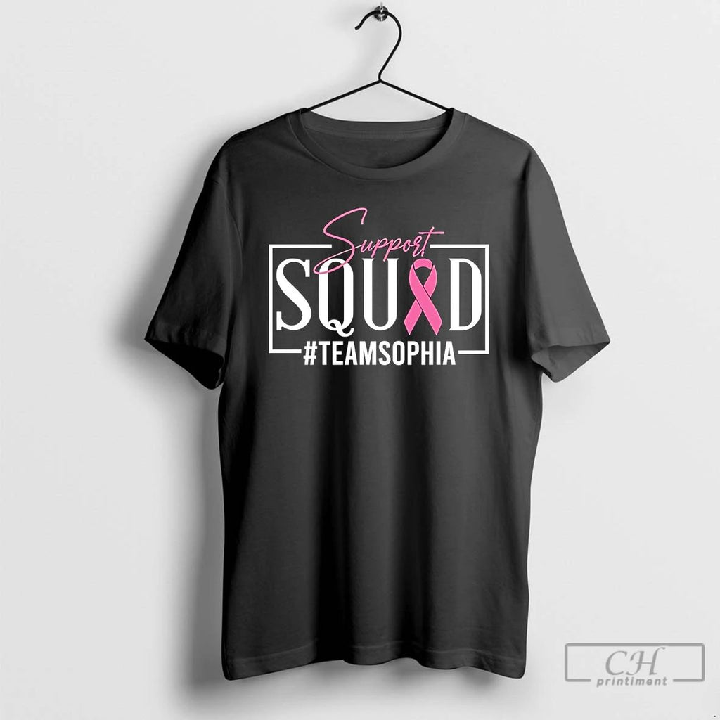 Classic Breast Cancer Support Squad Team Sophia T Shirts