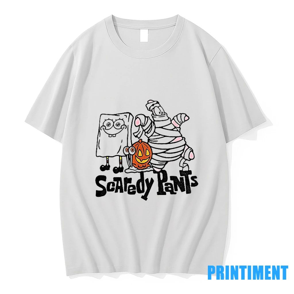 Squarepants And Patrick Star Pumpkin Scaredy Pants Halloween Tshirts Sweater