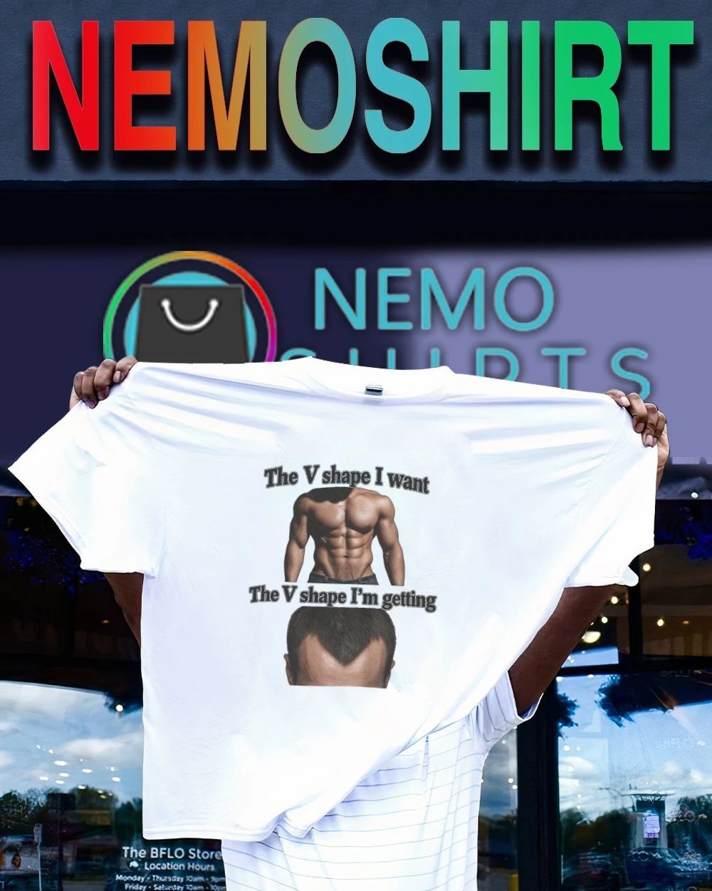 The V Shape I Want vs The V Shape I’m Getting shirt