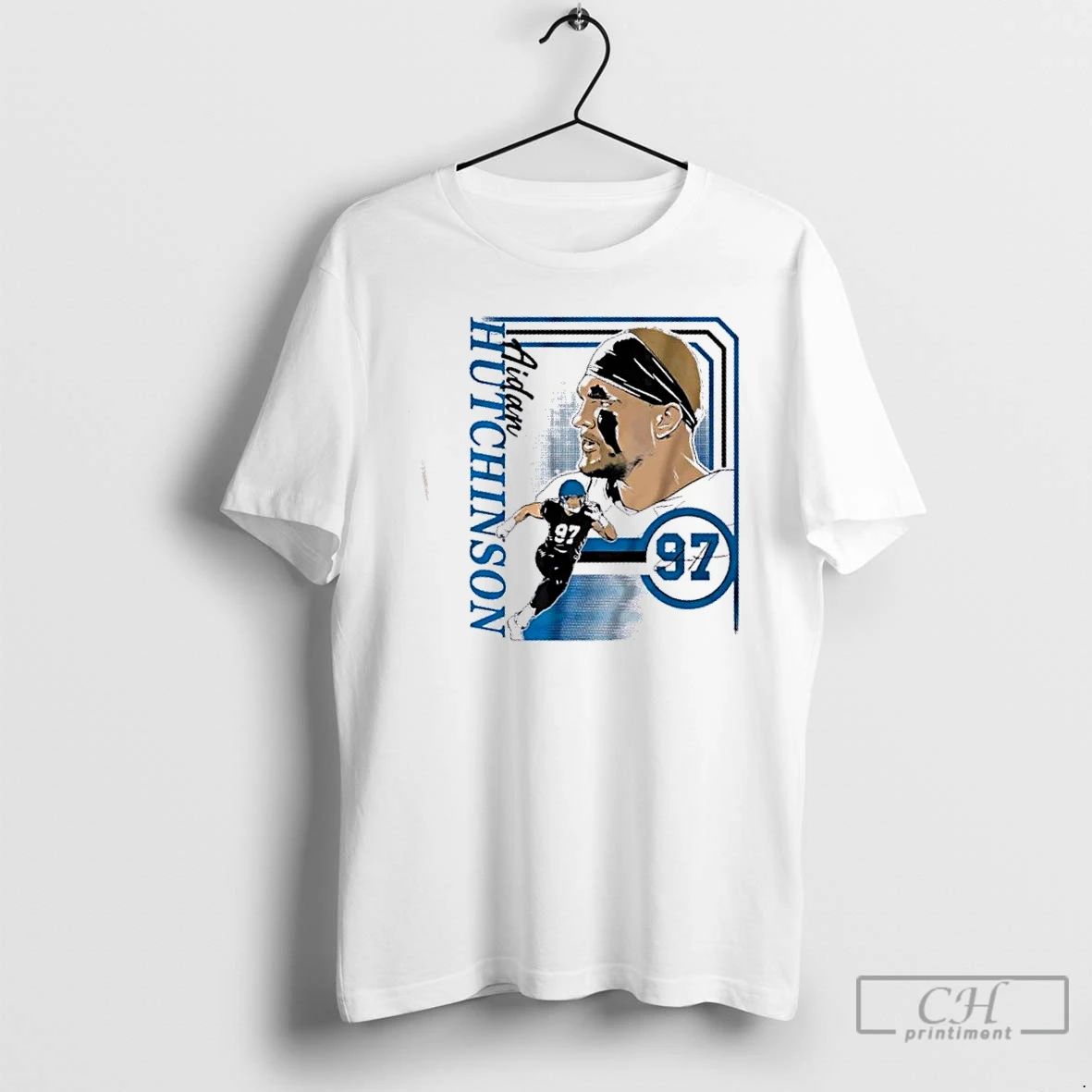Classic Detroit Lions Aidan Hutchinson Collage Frame T Shirts