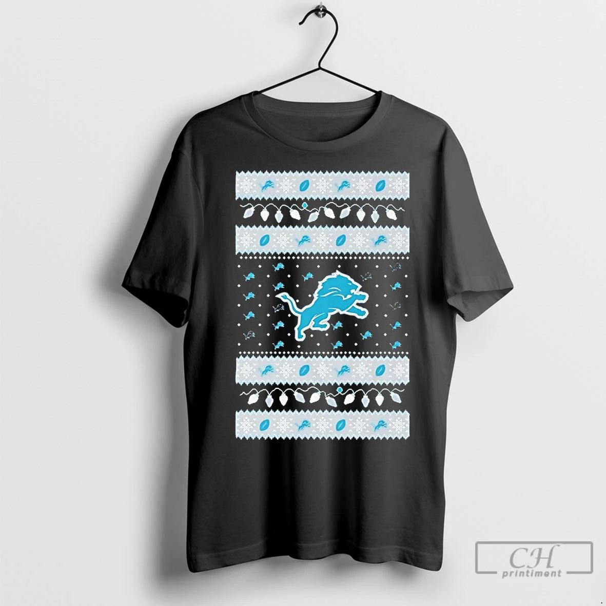 Premium Detroit Lions Ugly Christmas Light