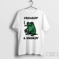 Frog Croakin And Smokin T Shirts