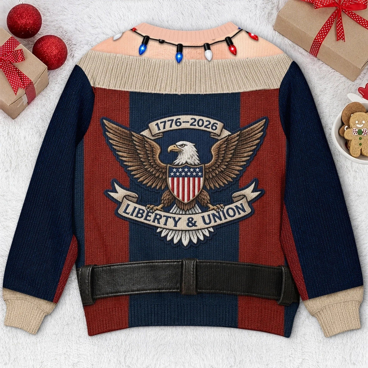 Custom Funny Ugly Sweatshirt - Personalized America 250th Anniversary Christmas Gifts For Men - A Christmas To Remember