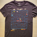 Pac-Man RETRO 2D Style Game Over Graphic Black T-Shirt Size L Cotton