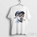 Classic Stephen Curry Smoking Golden State Warriors Big Head Signature Mens White Tee T Shirts