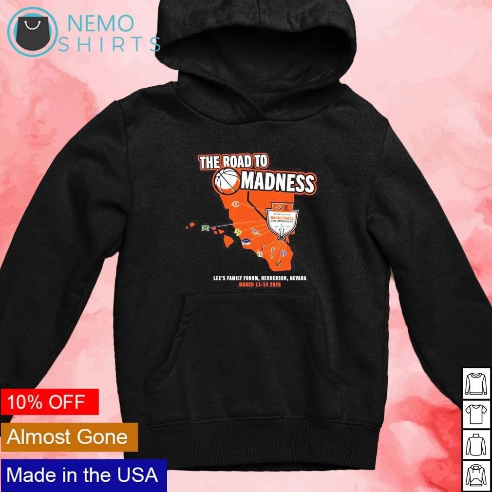 The Road to Madness 2026 Big West Basketball Championships Henderson shirt