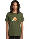 Jupiter-Blowing-Bubble Mens Graphic Tee, 100% Cotton, Casual Summer Wear