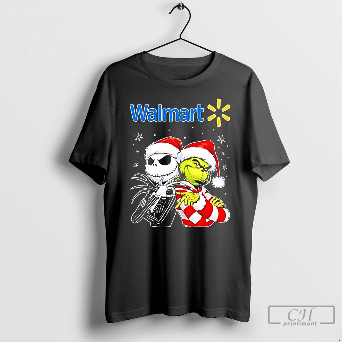 Classic Walmart X Jack Skellington And Grinch Six Seven Merry Christmas T Shirts