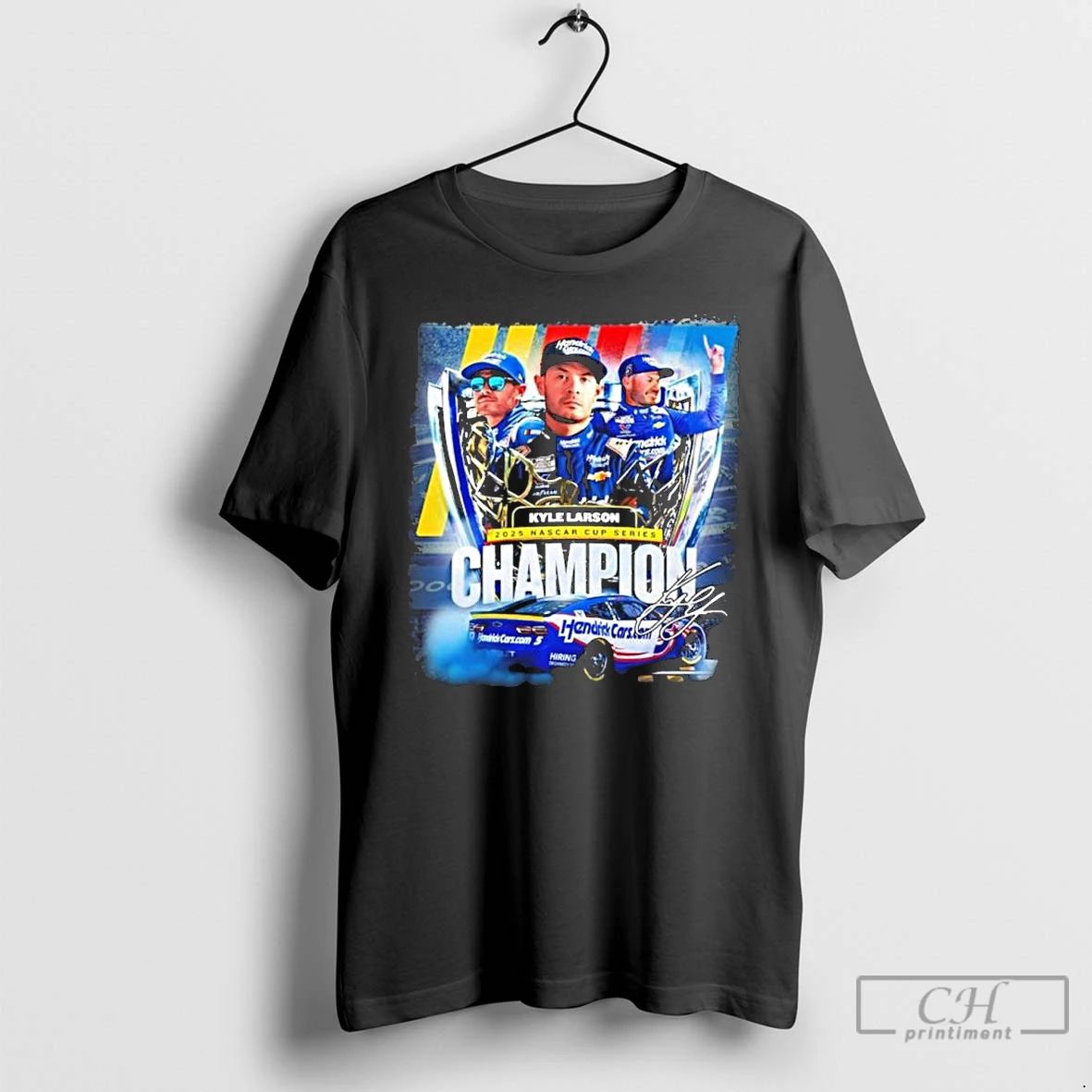 Premium Kyle Larson 2025 Nascar Cup Series Champion Signature T Shirts