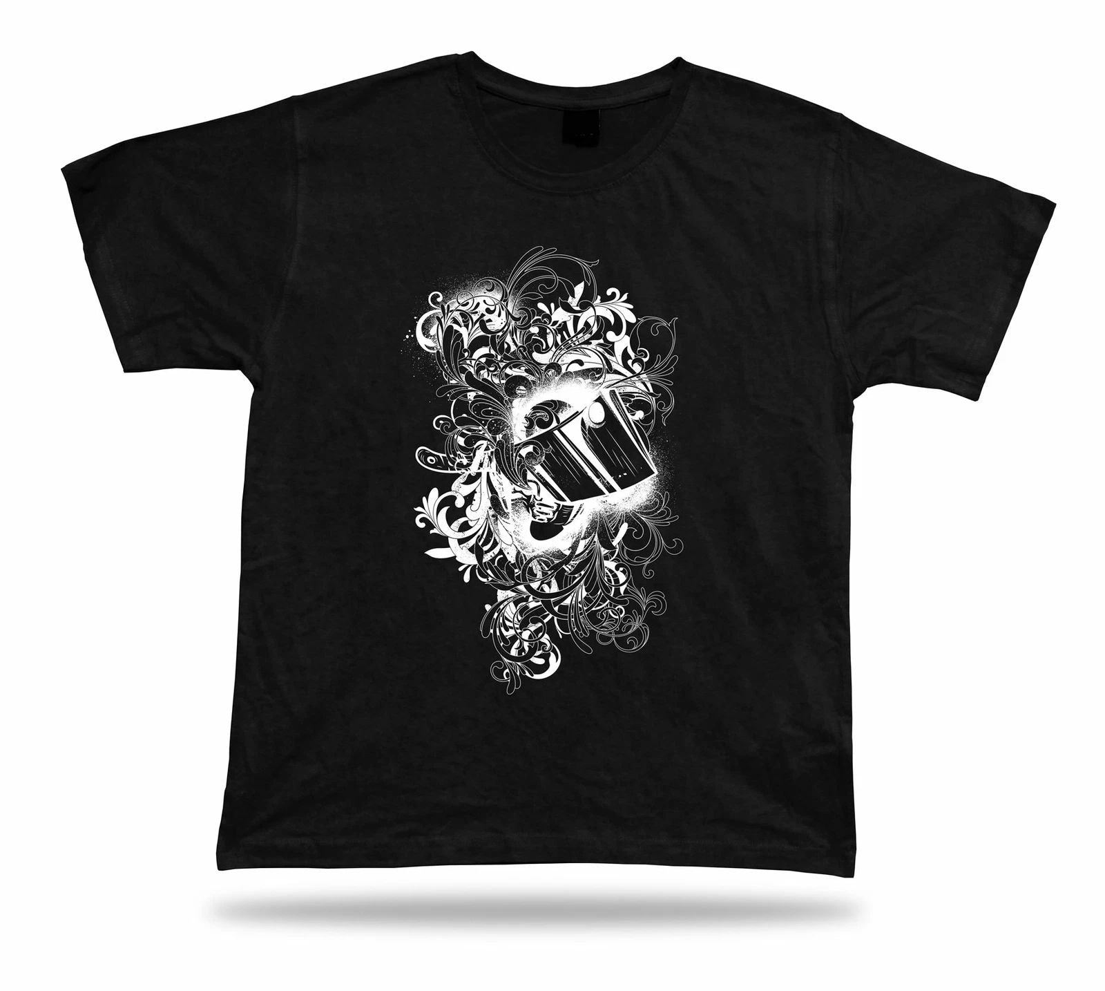 Floral Knife Cut Slice black and white vector stylish tshirt birthday present