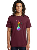 Rainbow-Potion-Bottle Mens Graphic Tee, 100% Cotton, Casual Summer Wear