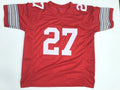Custom Eddie George Red Mesh Football Jersey