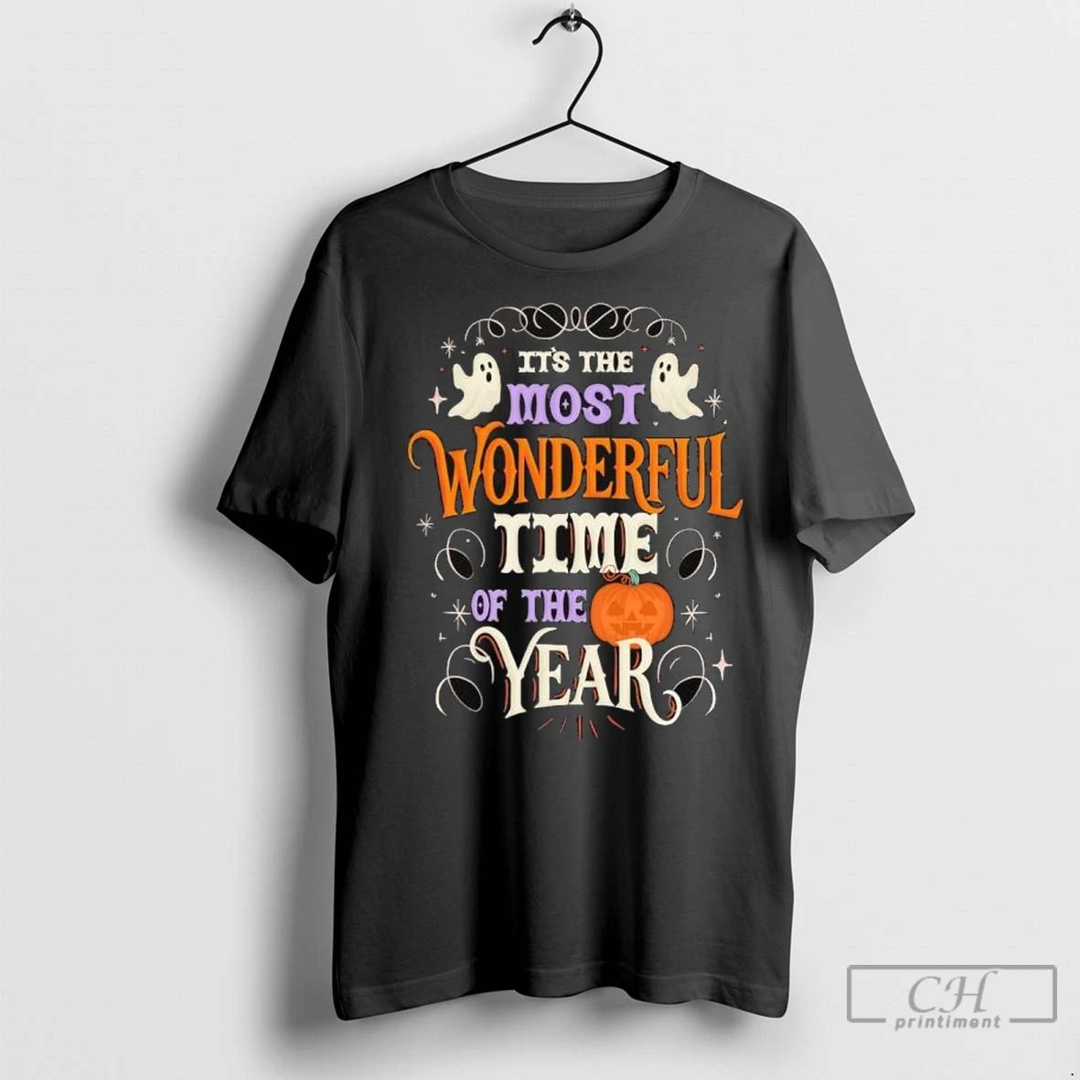 Premium Its The Most Wonderful Time Of The Year Halloween Ghosts Pumpkin T Shirts