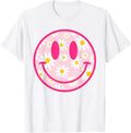 Happy Face Daisy Flower Shirt Preppy Aesthetic Smile Face T-Shirt