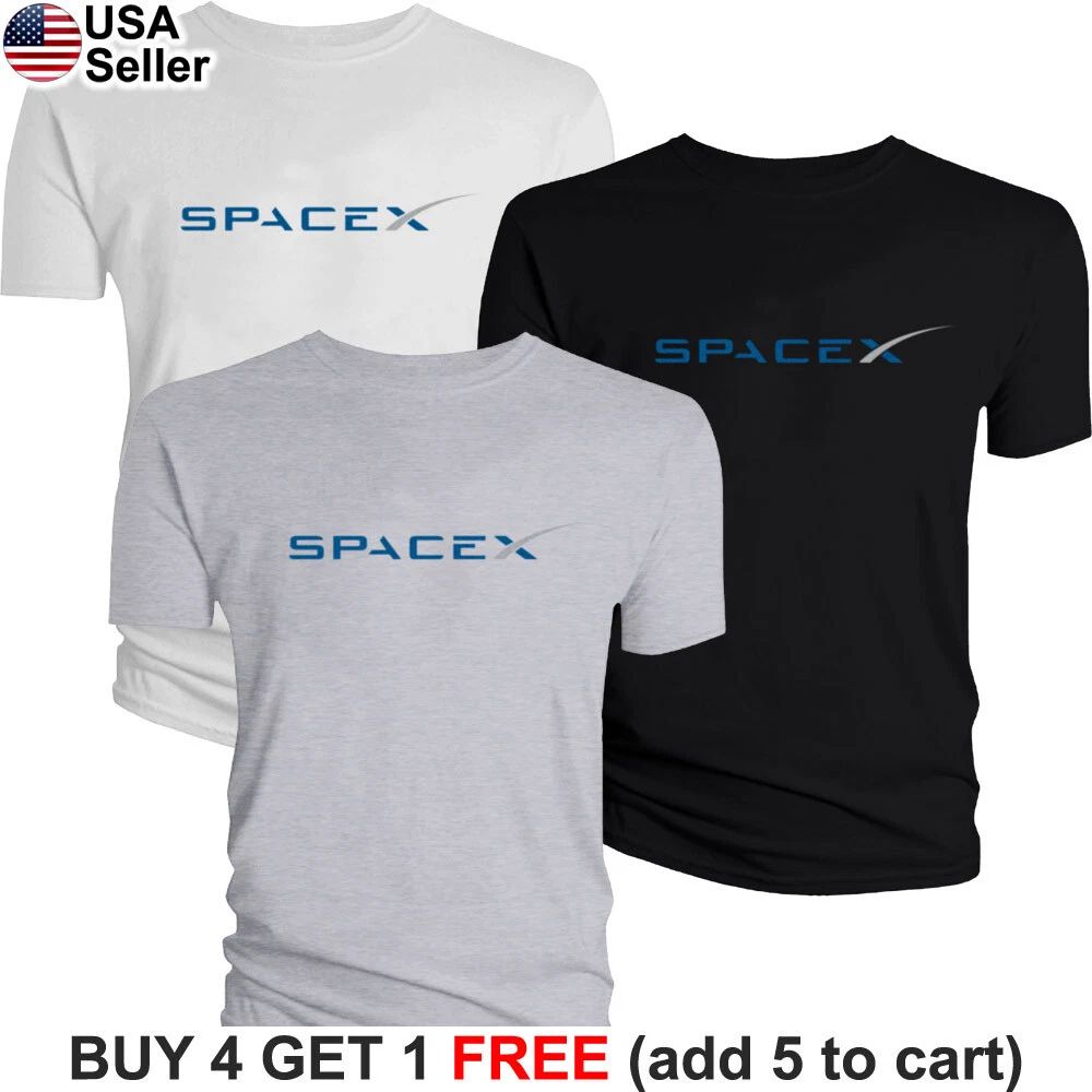 SpaceX T-Shirt Space X Logo Elon Musk Exploration Aerospace NASA Tesla BSX01