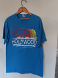 Hollywood Surfing Bear Tshirt Blue Size Medium