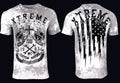 Xtreme Couture By Affliction Men's T-shirt Blazing Roadway Skull S-5XL