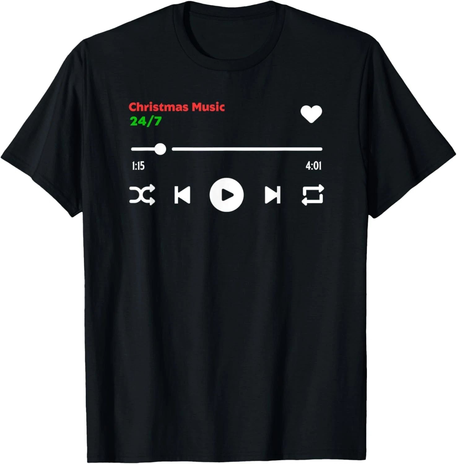 Funny Christmas Music Screen Love Christmas Songs Xmas Cute T-Shirt