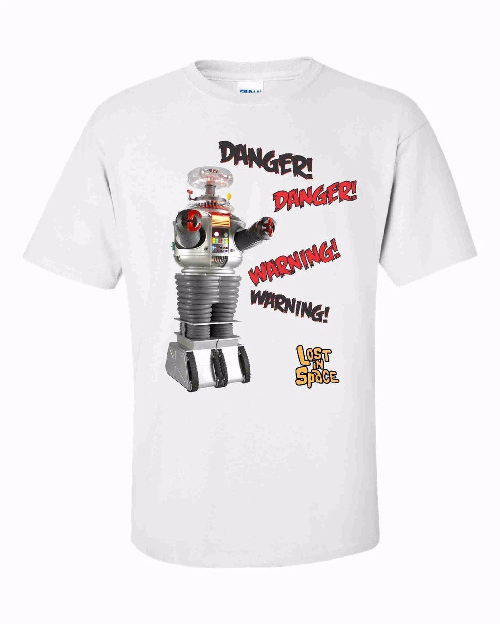 LOST IN SPACE ROBOT T-SHIRT TEE - B9 AWESOME DESIGN!! IRWIN ALLEN BILLY MUMY  TV