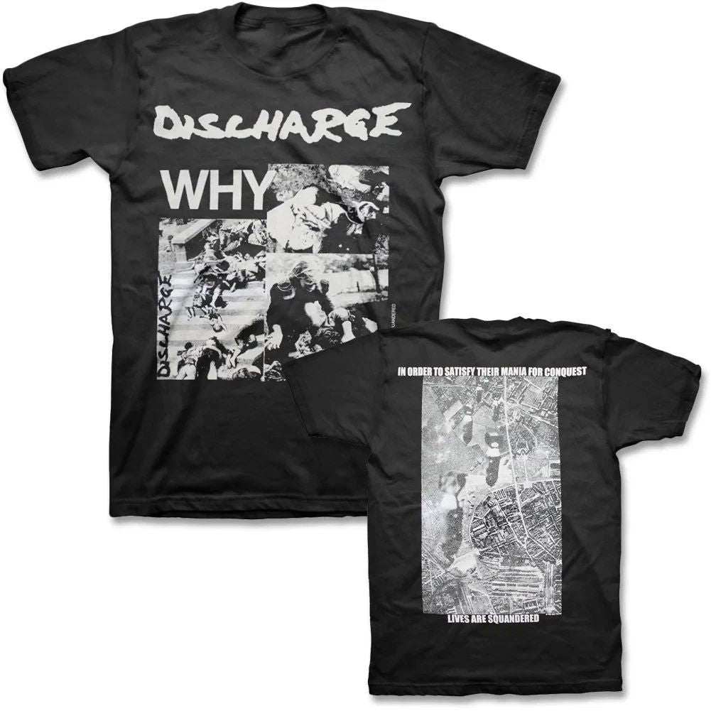 2 Sides Discharge Band Why Album Shirt Black Unisex S-5XL