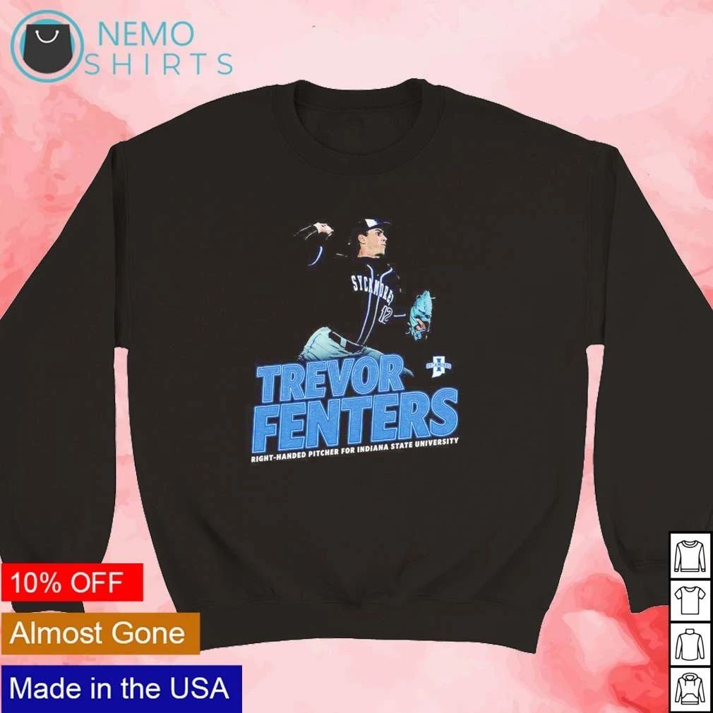 Trevor Fenters Vintage Indiana State University Sycamores Pitcher shirt