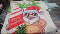 XL MENS MERRY CHRISTMAS SANTA WITH SURF BOARD TROPICAL G13