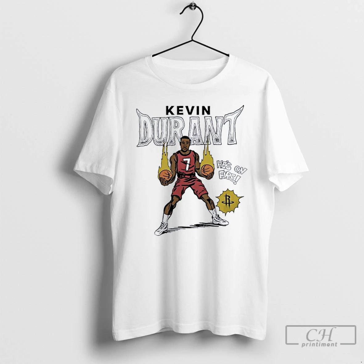 Classic Kevin Durant Houston Cockets Basketball Comic T Shirts