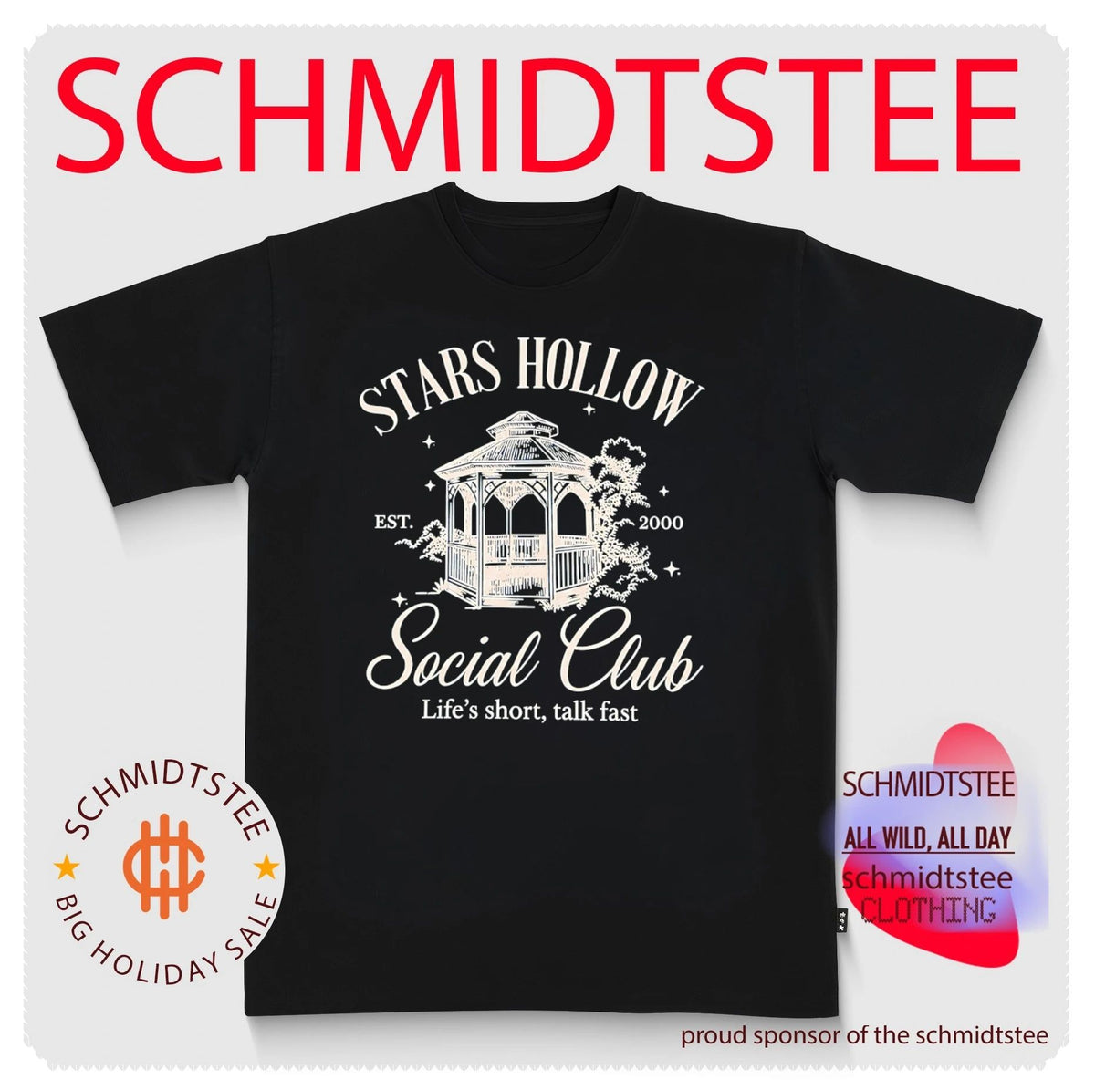 Gilmore Girls Stars Hollow Social Club Est 2000 Life’s Short Talk Fast shirt