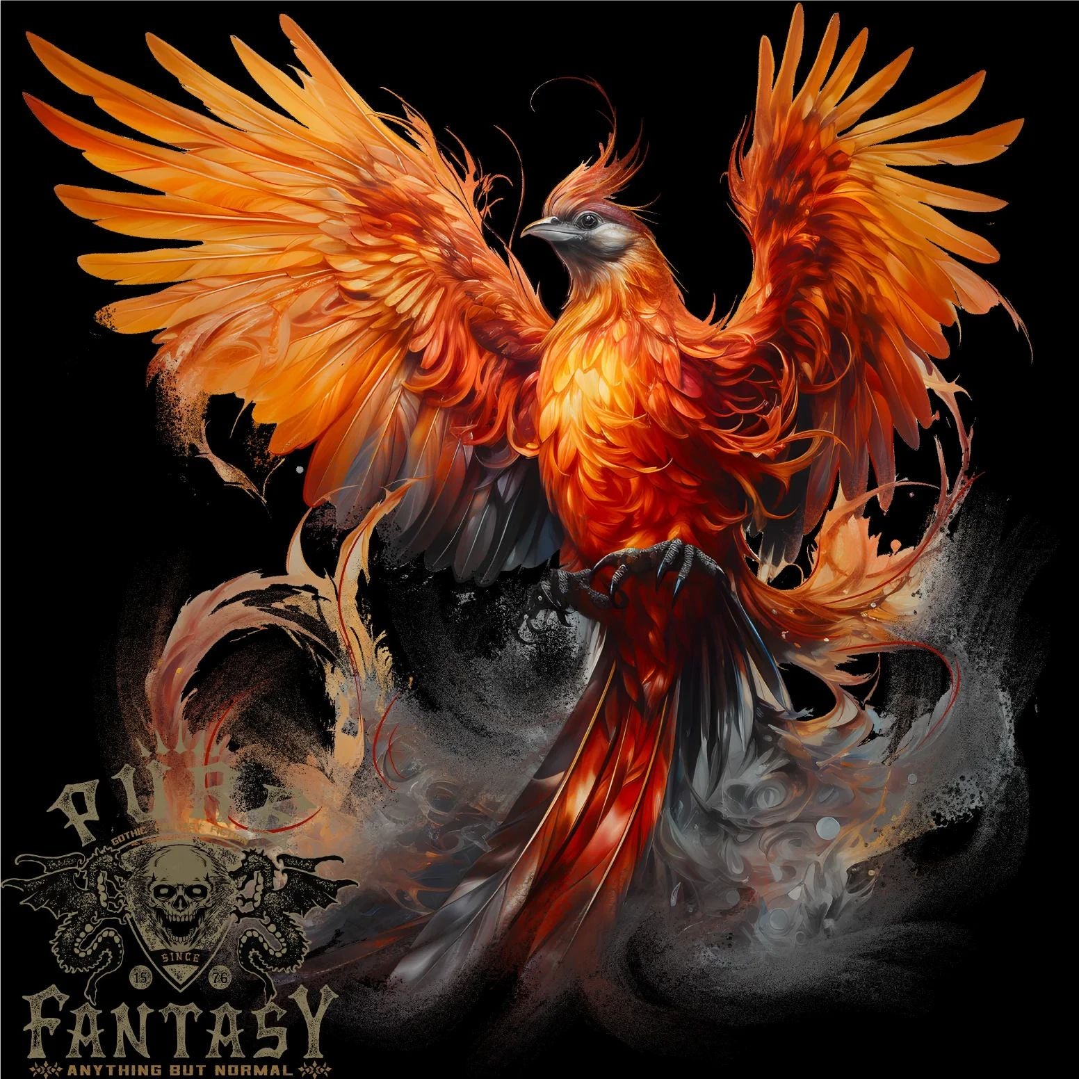 A Fantasy Phoenix Mens T-Shirt 100% Cotton