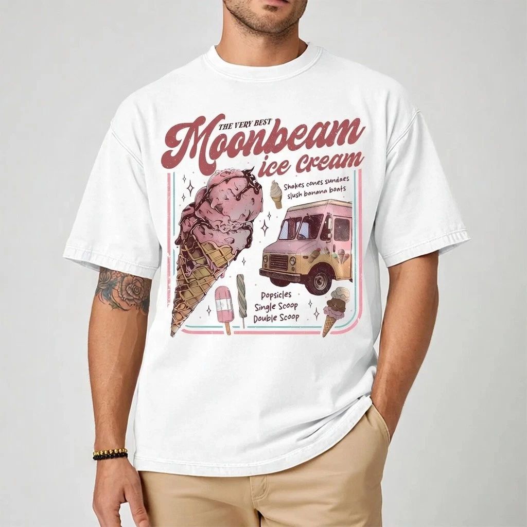 Moonbeam Ice Cream Shirt America Heart Tour 2025 Concert Tee