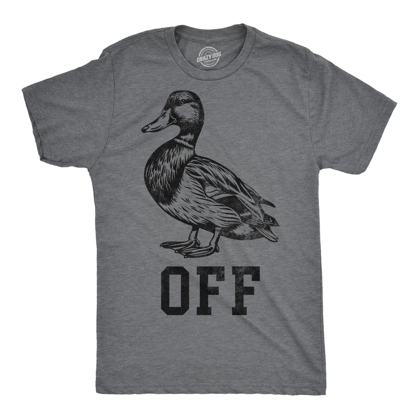 Mens Funny T Shirts Duck Off Sarcastic Graphic Novelty Tee for Men