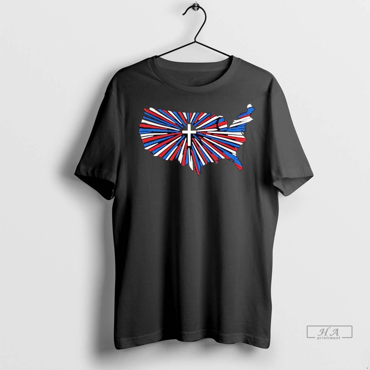 Trendy Officials Godly America Jesus Crosses Us Flag Shirt Sweater