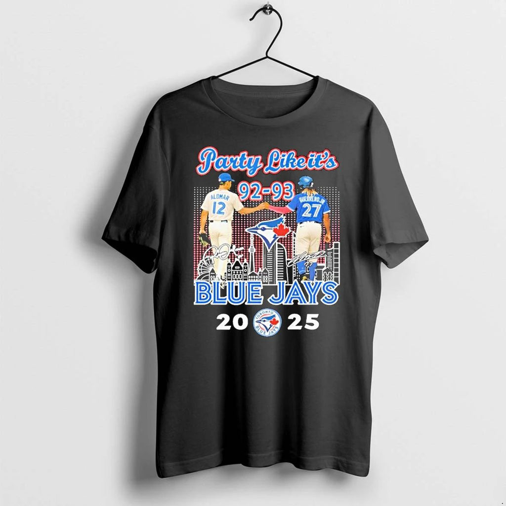 Alomar And Guerrero Jr Party Like Its 1993 Blue Jays 2025 Tshirts Sweater