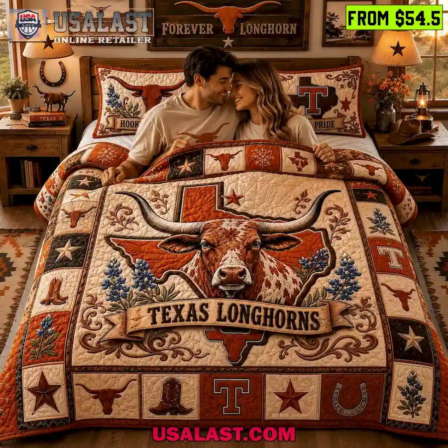 Texas Longhorns Texas Pride Quilt Bedding Set