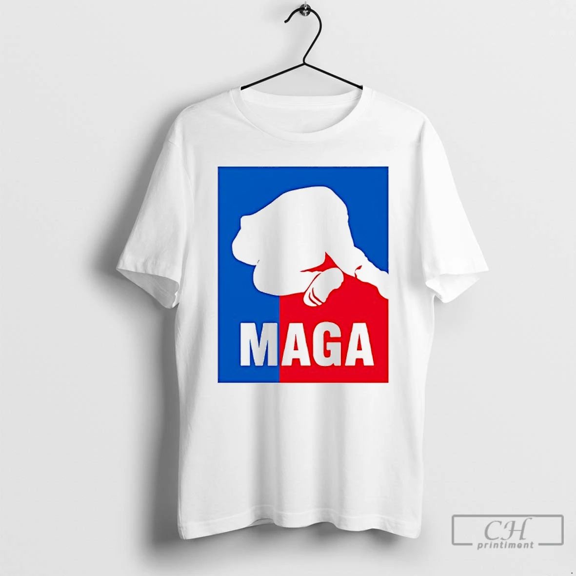 Classic Loudmouth Face Plant Maga Caricature T Shirts