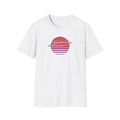Retrowave Alien Sun Unisex Softstyle T-Shirt, Space Theme Tee, Sci-Fi