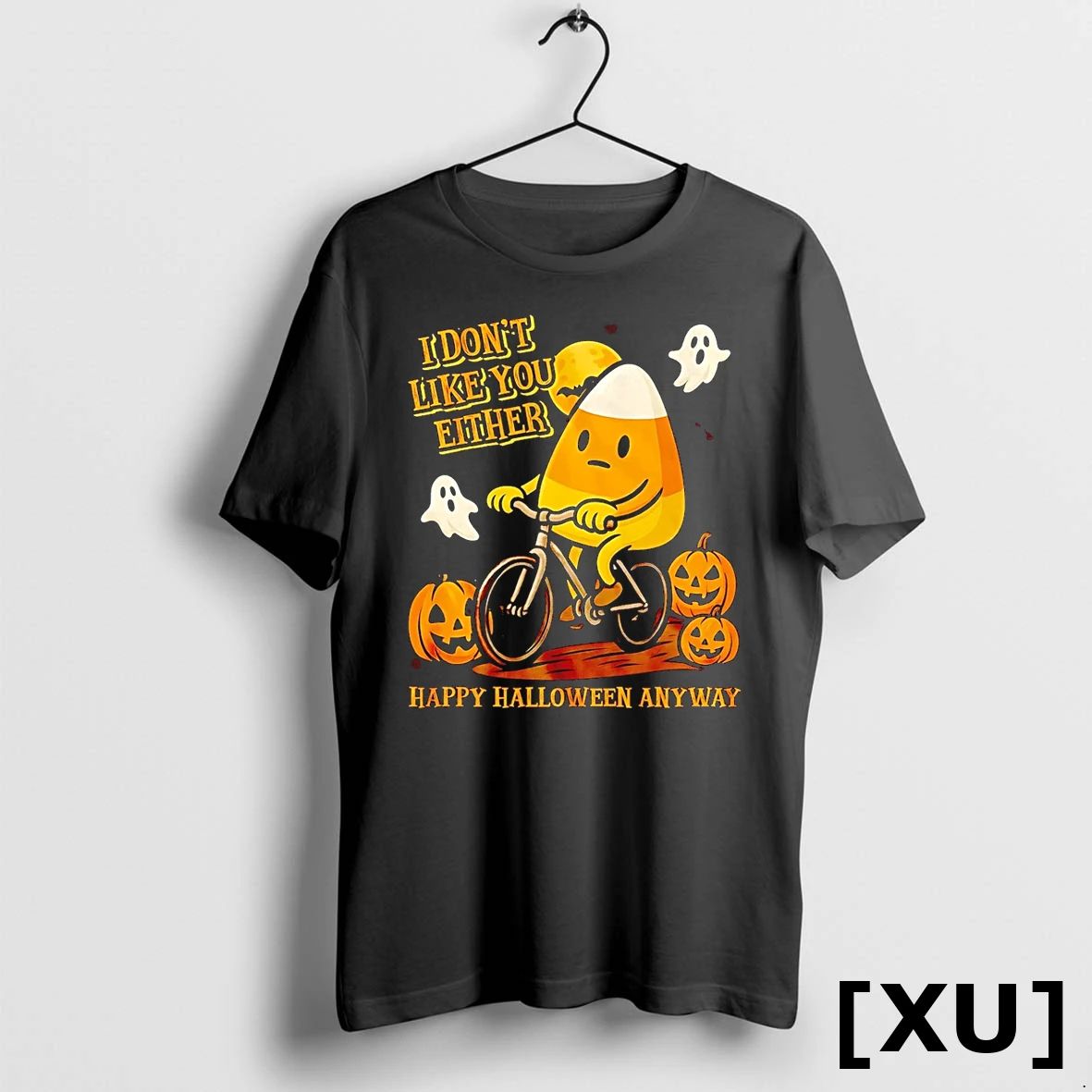 Candy Corn I Dont Like You Either Happy Halloween Anyway Tshirts Sweater