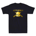 Anti-Heros Skull Logo Golden Print Novelty Men's Short Sleeve T-Shirt Cotton Tee