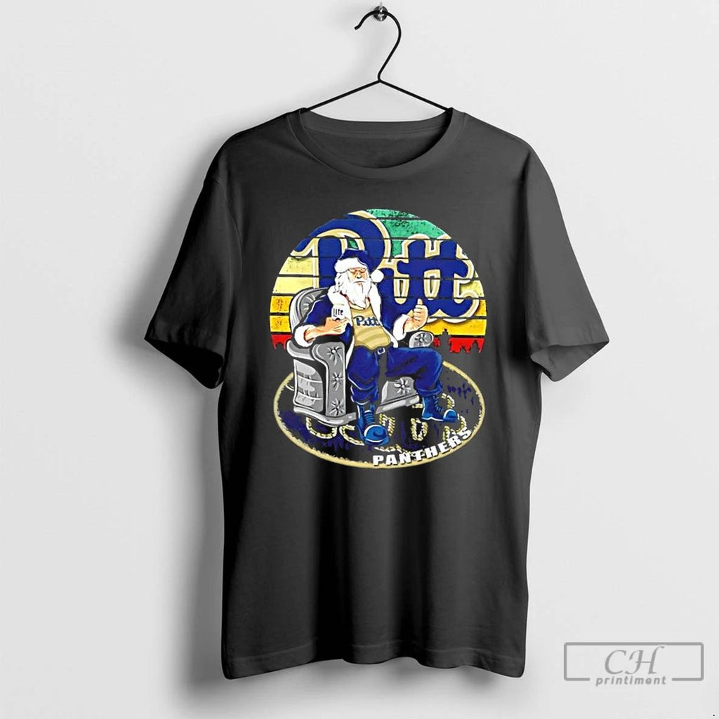 Premium Pittsburgh Panthers X Santa Claus Christmas Vintage T Shirts