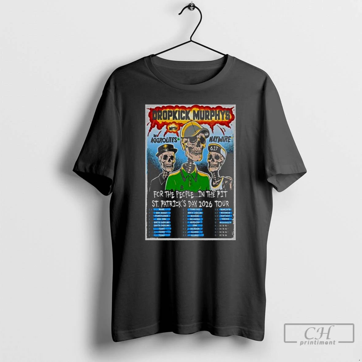Classic Dropkick Murphys Tour 2026 T Shirts